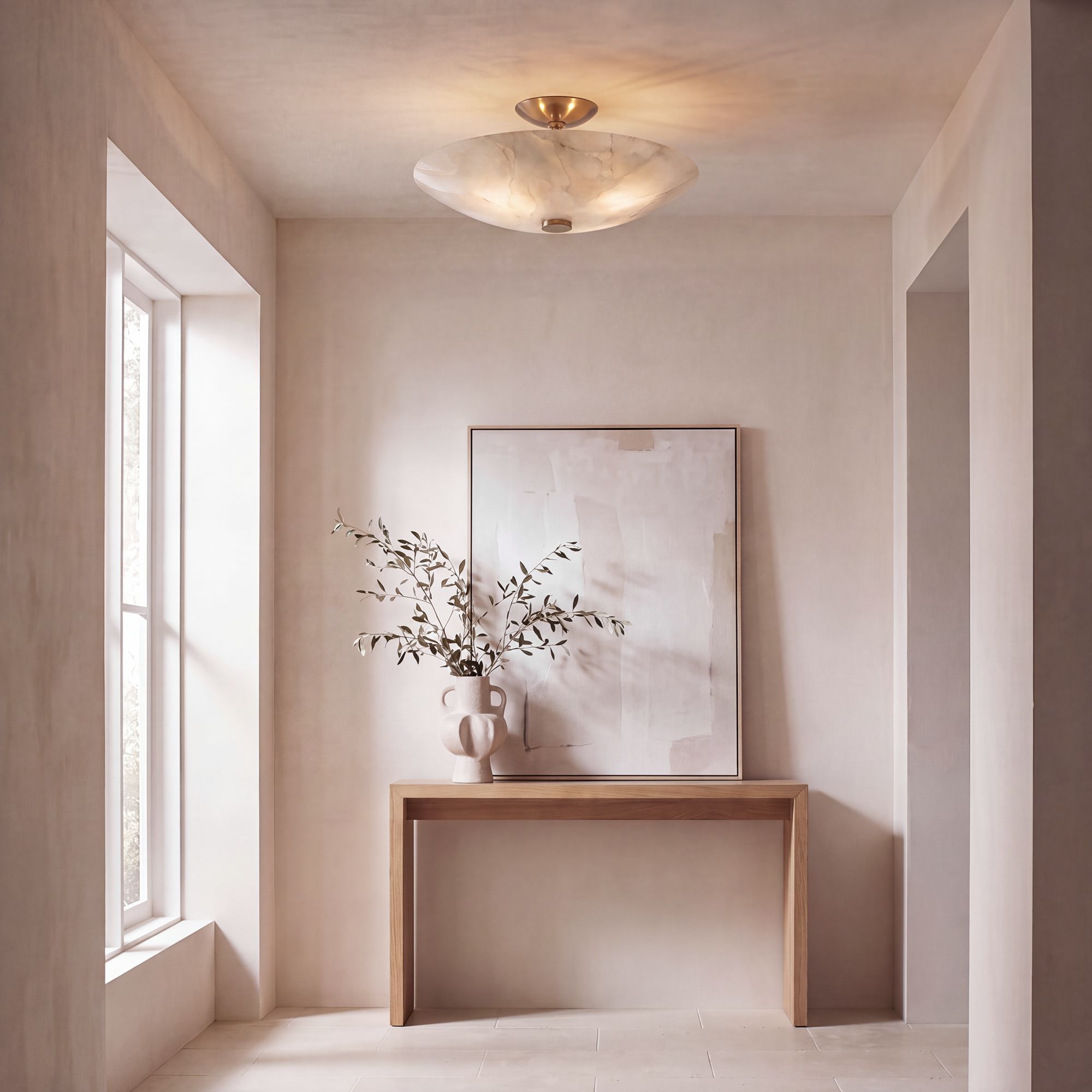 Image 1 Possini Euro Conero 18" Wide Soft Gold Coastal 3-Light Ceiling Light in scene
