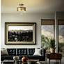 1_Verdi Square 14" Wide Soft Gold and Glass Pendant Light in scene