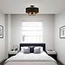 1_3 Light Black Semi-Flush Mount in scene