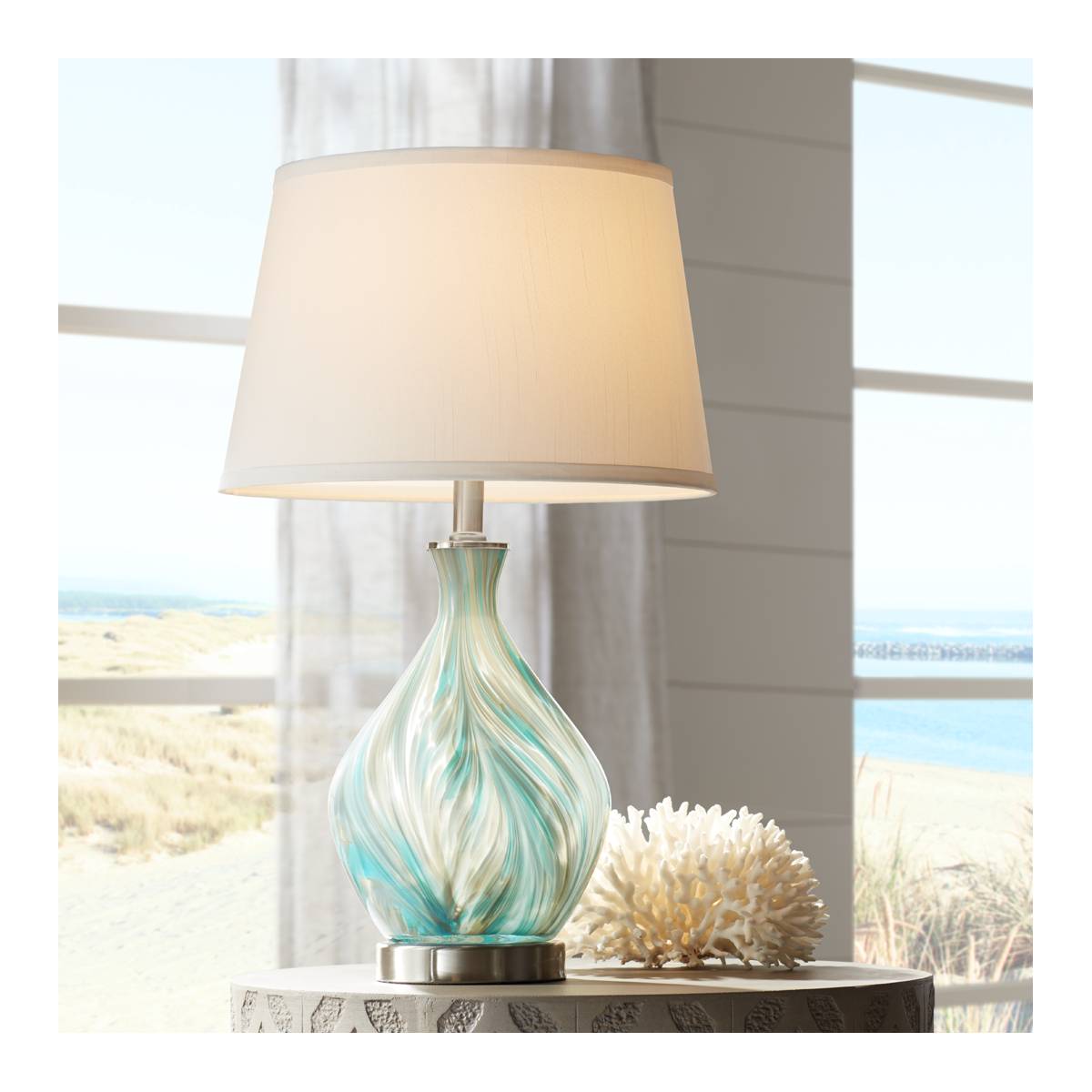 Gray, Contemporary, Nightstand Lamps, Table Lamps | Lamps Plus