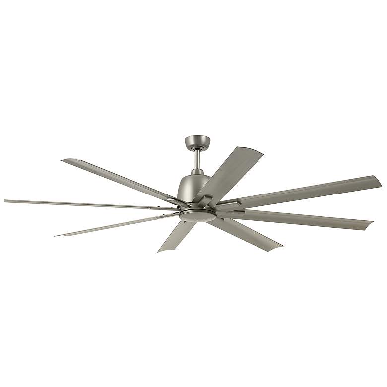 Image 1 75 inch Kichler Breda Brushed Nickel Large Outdoor Ceiling Fan with Remote