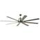75" Kichler Breda Brushed Nickel Large Outdoor Ceiling Fan with Remote