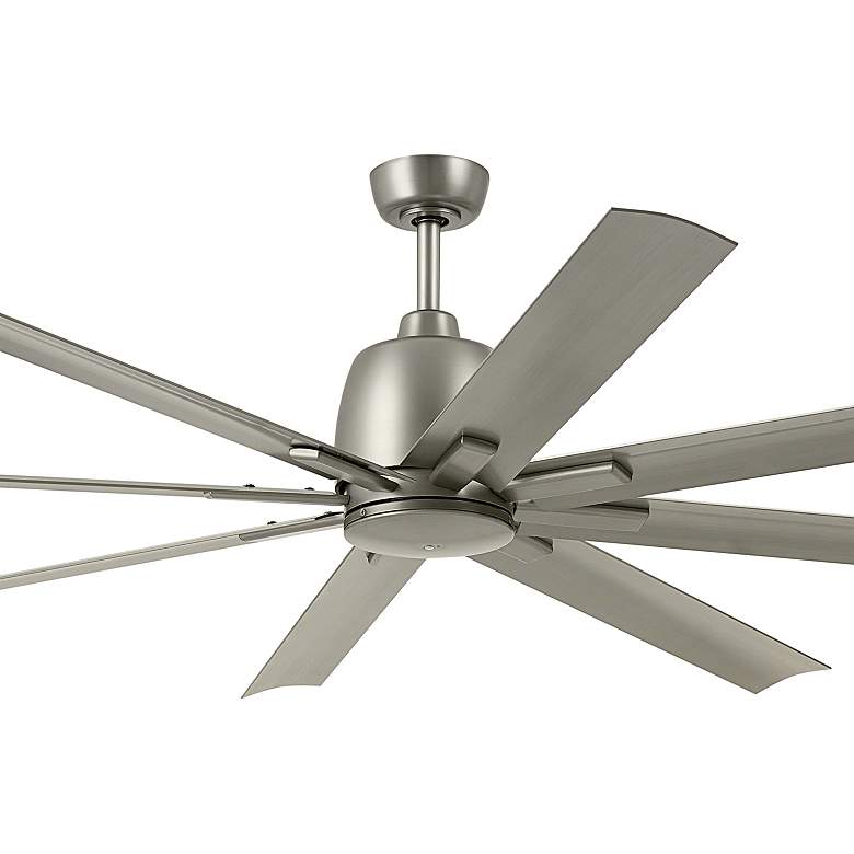 Image 2 75" Kichler Breda Brushed Nickel Large Outdoor Ceiling Fan with Remote more views