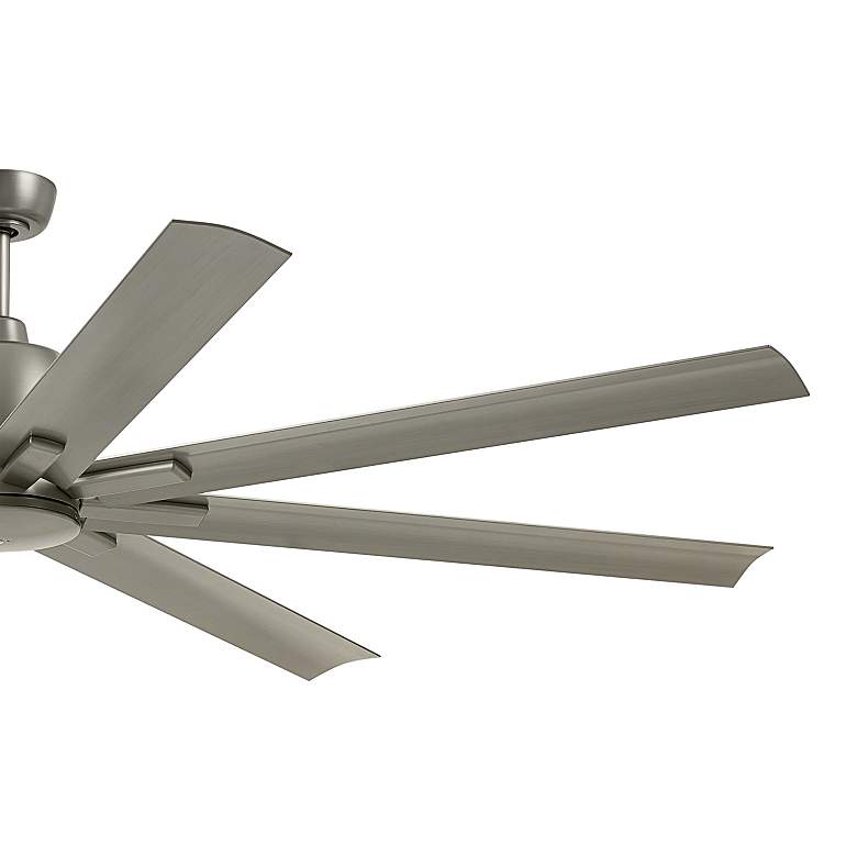 Image 3 75" Kichler Breda Brushed Nickel Large Outdoor Ceiling Fan with Remote more views