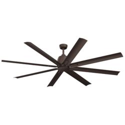 75" Kichler Breda Outdoor Satin Bronze Large Ceiling Fan with Remote