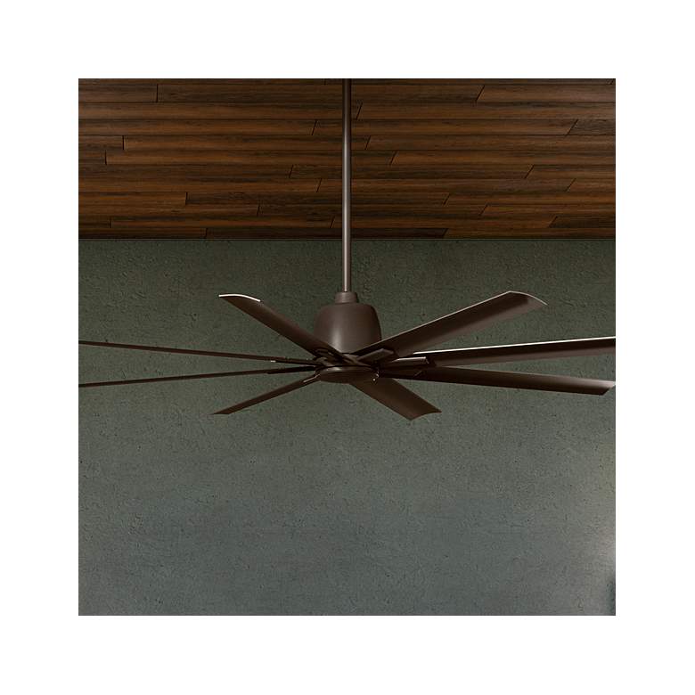 Image 2 75 inch Kichler Breda Outdoor Satin Bronze Large Ceiling Fan with Remote