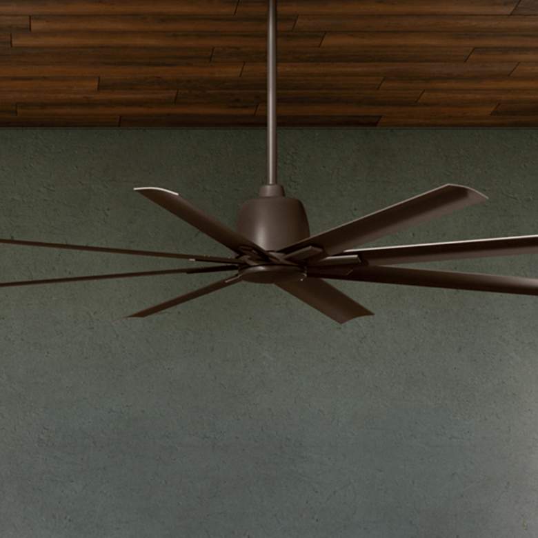 Image 2 75 inch Kichler Breda Outdoor Satin Bronze Large Ceiling Fan with Remote