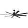 75" Kichler Breda Satin Black Large Outdoor Ceiling Fan with Remote