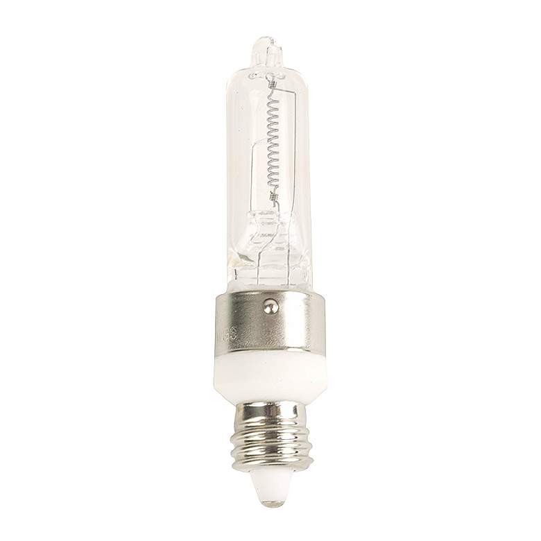 Image 1 75 Watt Clear Mini-Candelabra Halogen Bulb