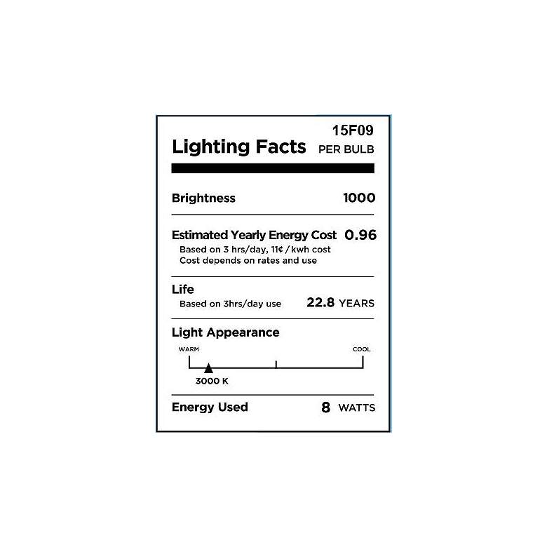 Image 2 75 Watt Equivalent 8 Watt A21 Dimmable LED Frosted Light Bulb by Tesler more views