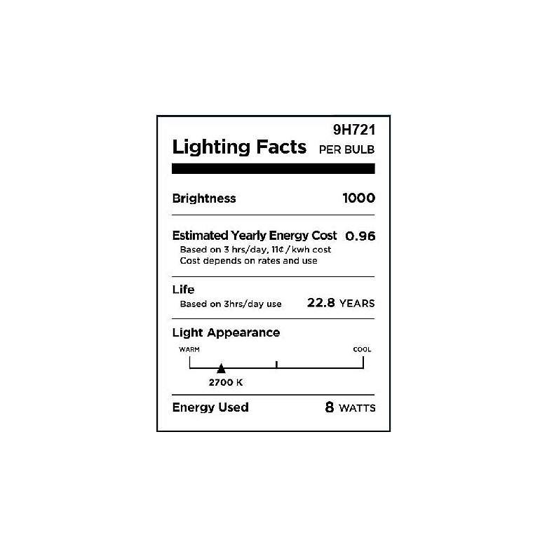 Image 2 75 Watt Equivalent 8 Watt LED Dimmable Filament A21 more views