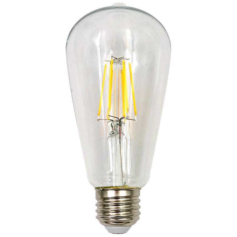 Image 1 75 Watt Equivalent Clear 8 Watt LED Dimmable Edison Bulb by Tesler