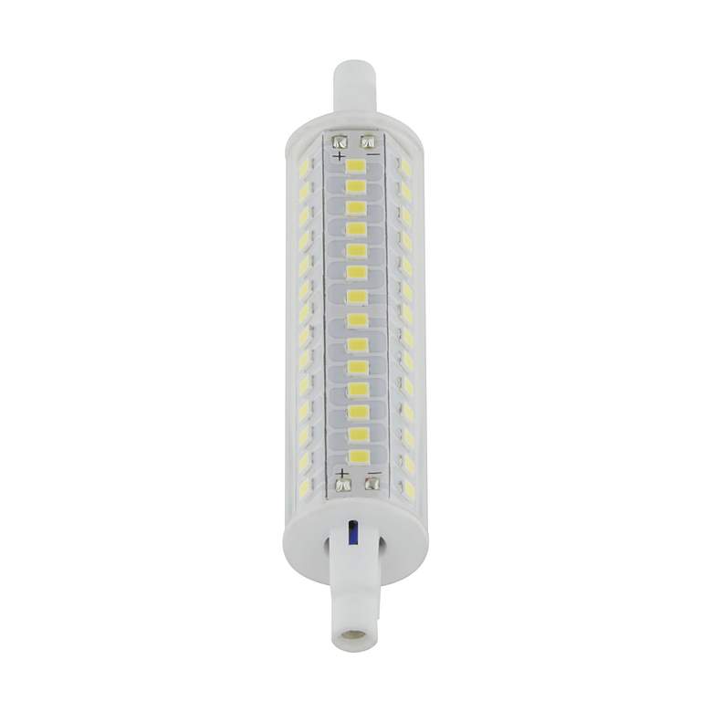 Image 1 75 Watt Equivalent Satco Clear 10W LED Dimmable Linear Bulb