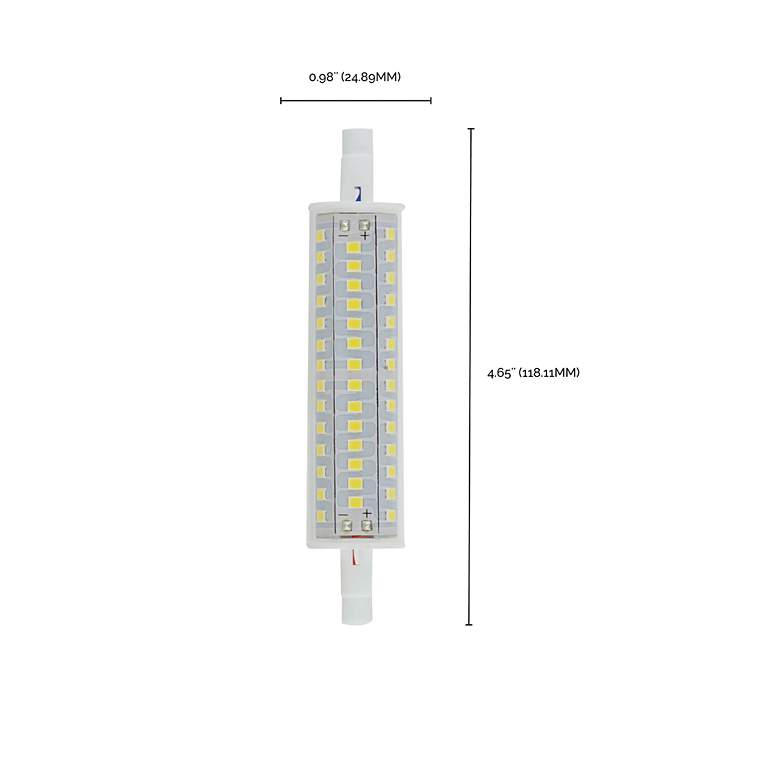 Image 6 75 Watt Equivalent Satco Clear 10W LED Dimmable Linear Bulb more views