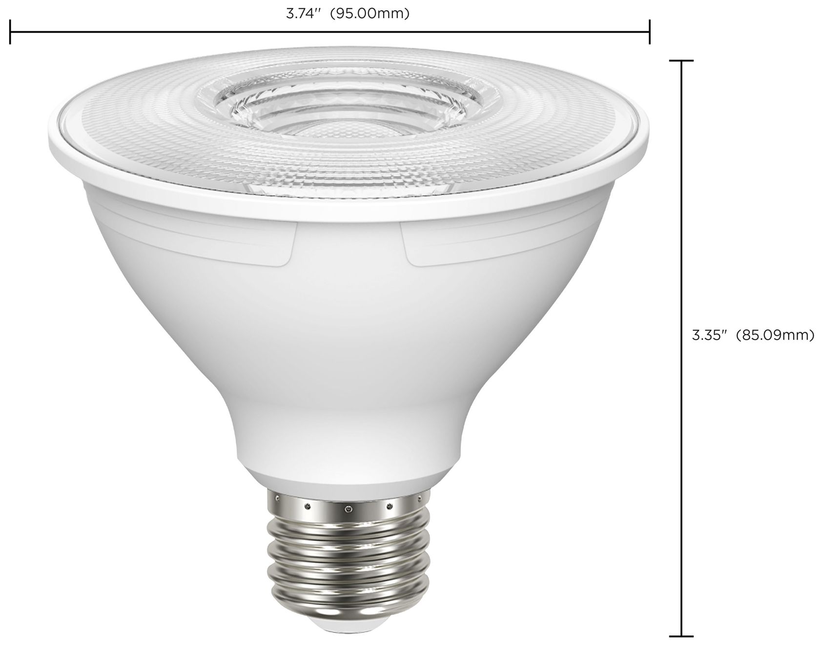 75 Watt Equivalent Satco Clear 8.5W LED Dimmable Par 30 Bulb in scene