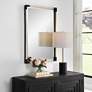 1_Marina White Rope and Black 23 3/4" x 35 1/2" Wall Mirror in scene