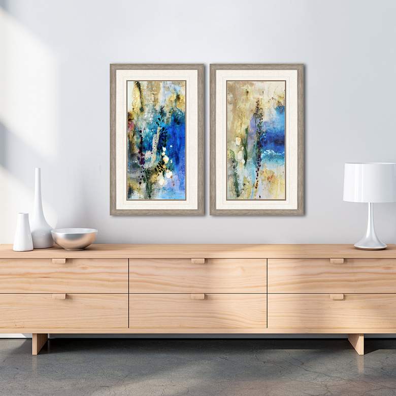 Image 1 Immerge 42" High 2-Piece Giclee Framed Wall Art Set in scene
