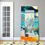 Tidal Abstract Art Glass 36" x 72" Rectangular Wall Mirror in scene