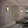 1_WAC Glamour 18" High Aged Brass LED Wall Sconce in scene