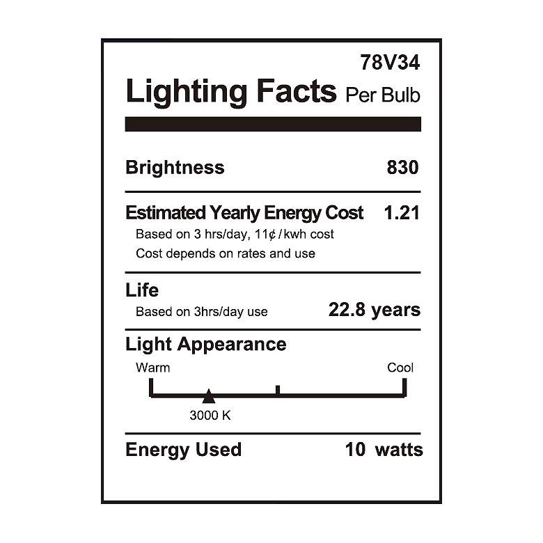 Image 2 75W Equivalent 10W 3000K LED Dimmable Standard PAR30 more views