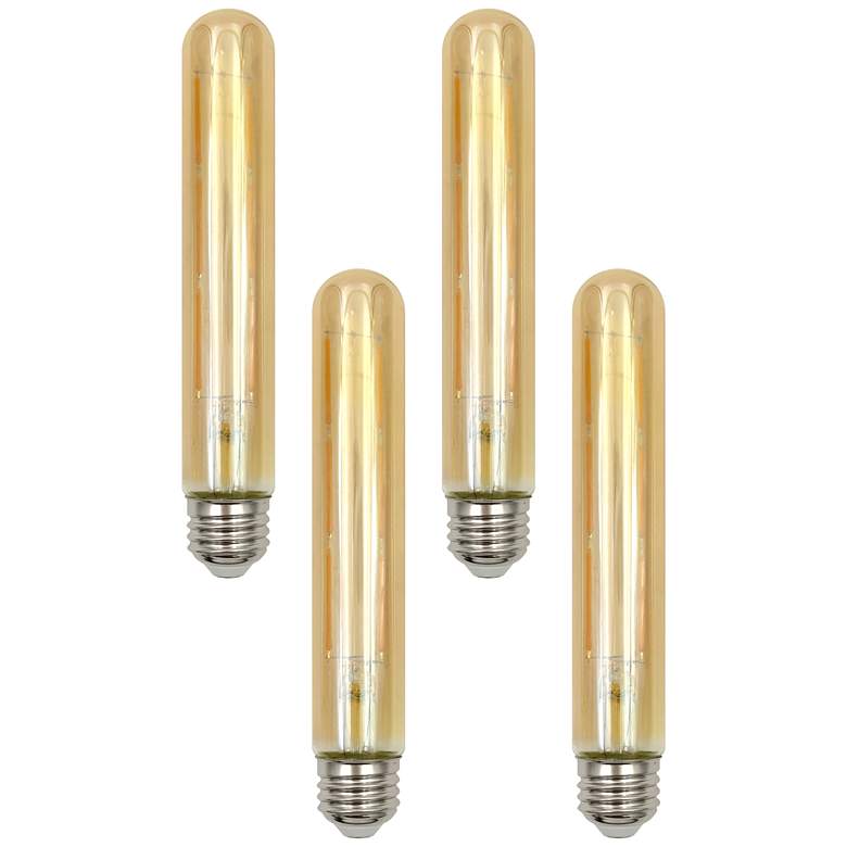 Image 1 75W Equivalent Amber 10W LED Dimmable Standard T30 4-Pack