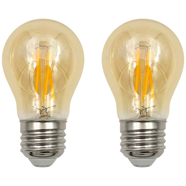 Image 1 75W Equivalent Amber 8W LED Dimmable Standard A15 2-Pack