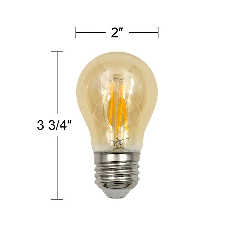 Image 3 75W Equivalent Amber 8W LED Dimmable Standard A15 2-Pack more views