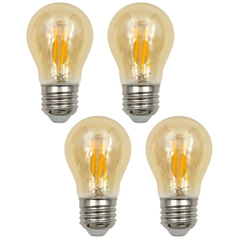 Image 1 75W Equivalent Amber 8W LED Dimmable Standard A15 4-Pack