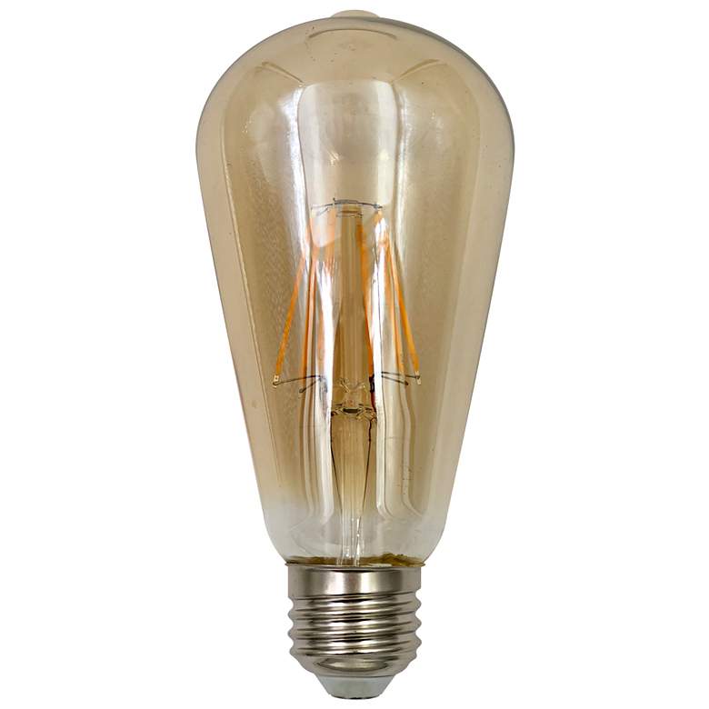 Image 3 75W Equivalent Amber 8W LED Dimmable Standard ST21 4-Pack more views