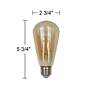 Thumbnail4 of 75W Equivalent Amber 8W LED Dimmable Standard ST21 4-Pack more views