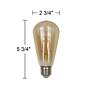 75W Equivalent Amber 8W LED Dimmable Standard ST21 4-Pack