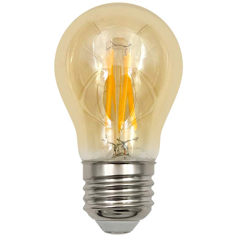 Image 1 75W Equivalent Amber 8W LED Filament A15 Standard Bulb
