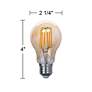 75W Equivalent Amber 8W LED Filament A21 Standard Bulb