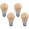 75W Equivalent Amber 8W LED Filament Standard A21 4-Pack by Tesler