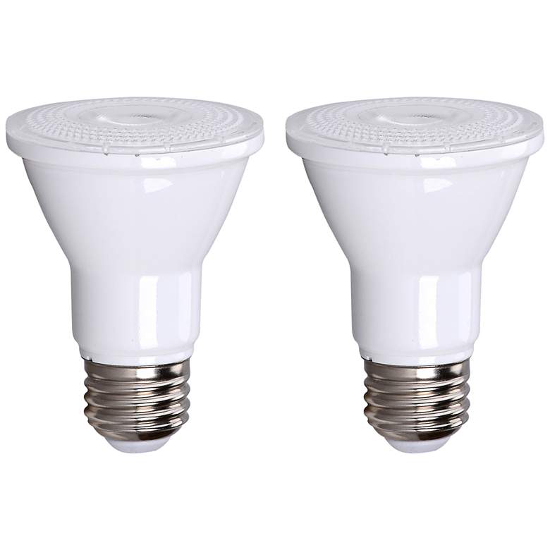 Image 1 75W Equivalent Bioluz Frosted 7W LED Dimmable PAR-20 2-Pack