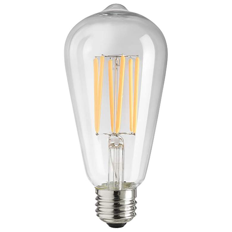 Image 3 75W Equivalent Clear 8W LED Dimmable Edison Bulb 2-Pack more views
