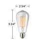 75W Equivalent Clear 8W LED Dimmable Edison Bulb 2-Pack