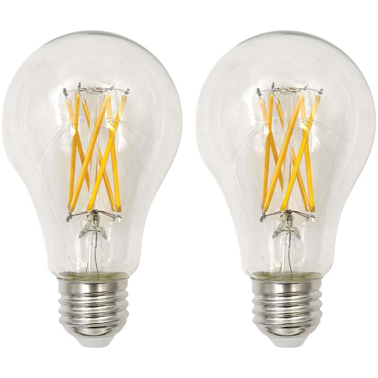Image 1 75W Equivalent Clear 8W LED Dimmable Filament A21 2-Pack