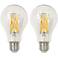 75W Equivalent Clear 8W LED Dimmable Filament A21 2-Pack