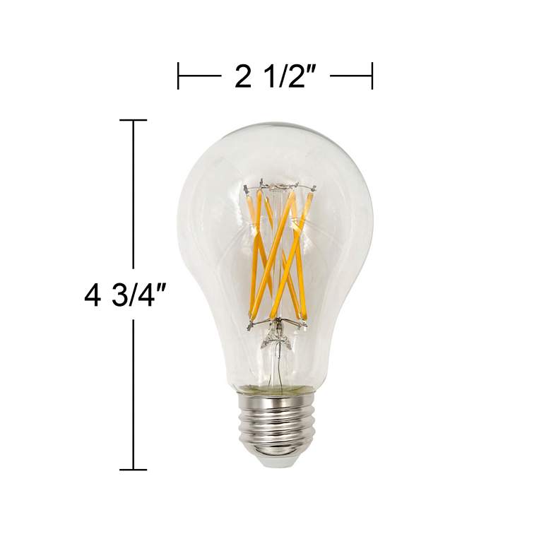 Image 2 75W Equivalent Clear 8W LED Dimmable Filament A21 2-Pack more views