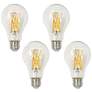 75W Equivalent Clear 8W LED Dimmable Filament A21 4-Pack