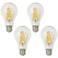 75W Equivalent Clear 8W LED Dimmable Filament A21 4-Pack