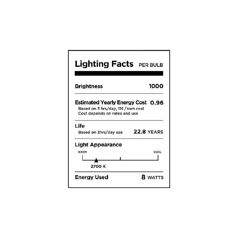 Image 3 75W Equivalent Clear 8W LED Dimmable Filament A21 4-Pack more views
