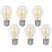 75W Equivalent Clear 8W LED Dimmable Standard A15 6-Pack