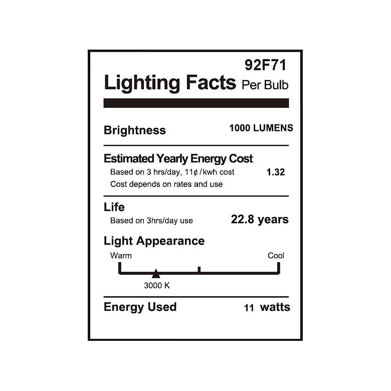 Image 2 75W Equivalent Frosted 11W LED Dimmable Standard 2-Pack more views