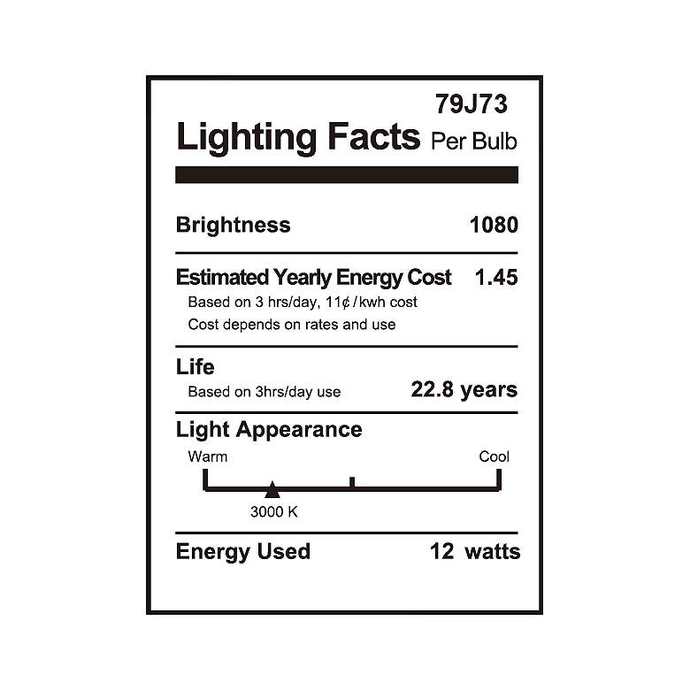 Image 2 75W Equivalent Frosted 12W LED Dimmable Standard BR40 more views