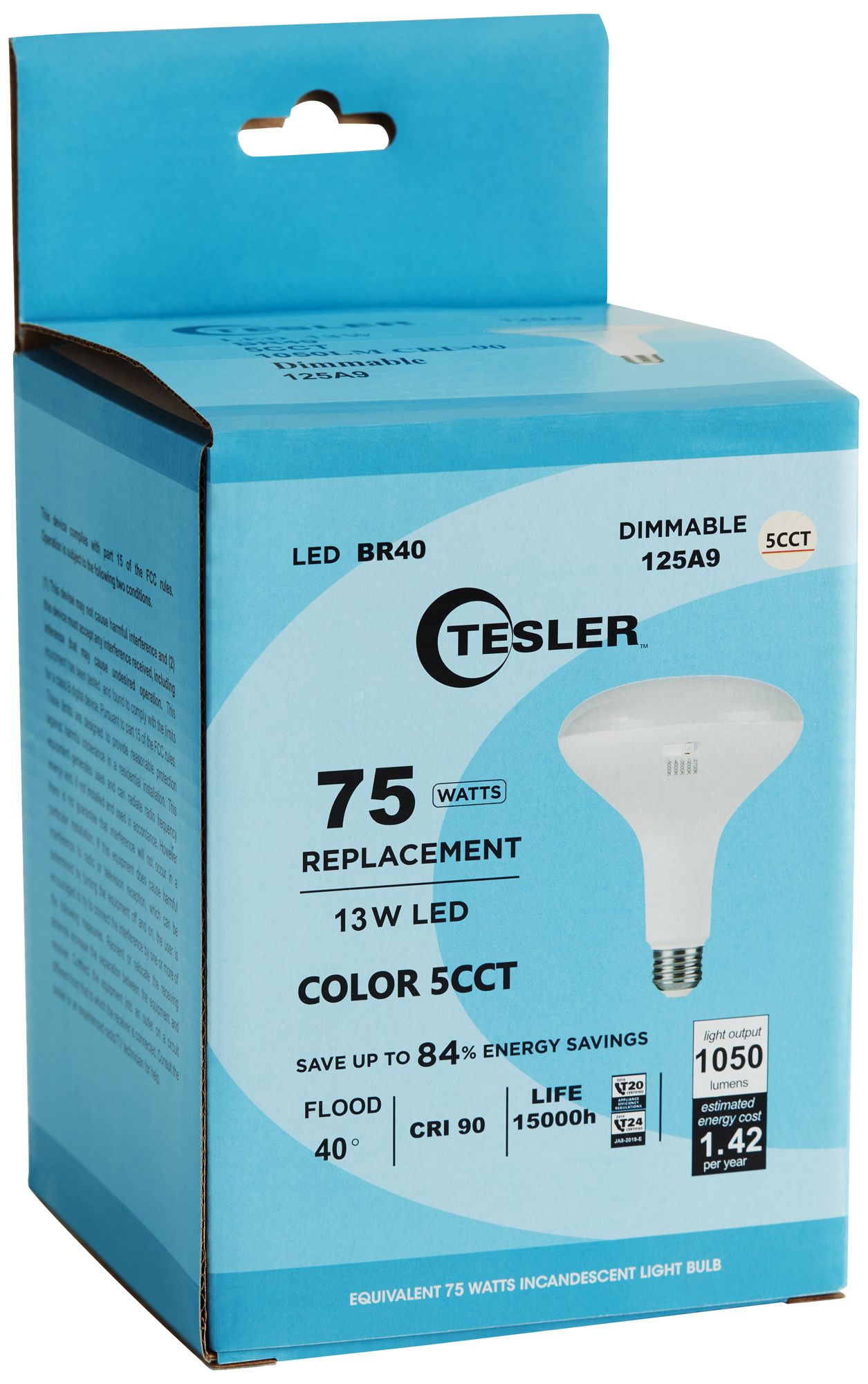 Image 3 75W Equivalent Frosted 13W LED Dimmable Standard BR40 more views