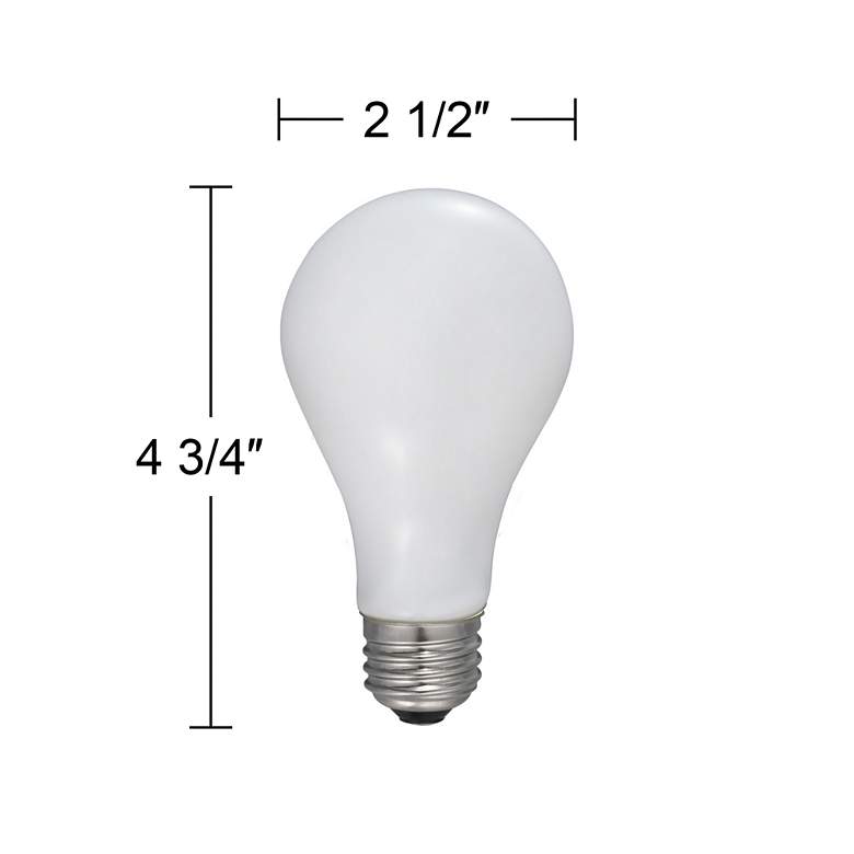 Image 3 75W Equivalent Frosted 8W LED Dimmable Filament A21 2-Pack by Tesler more views