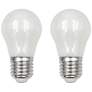 75W Equivalent Frosted 8W LED Dimmable Standard A15 2-Pack