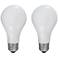 75W Equivalent Frosted 9W LED Dimmable Filament A21 2-Pack
